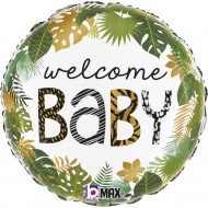 Jungle Themed Welcome Baby Balloon 